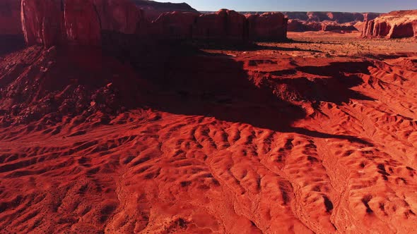 Monument Valley Rock Formations in Navajo Land