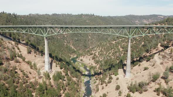 Aerial Shot // Tilt up to reveal Foresthill BridgeForesthill, CA