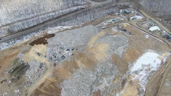 Garbage Dump Top View. Ecology . Waste Collection