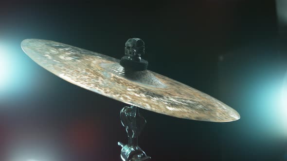 Super Slow Motion Shot of Cymbal Hit at 1000 Fps