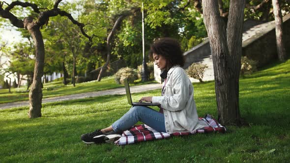 Afro American Woman in Casual Outfit