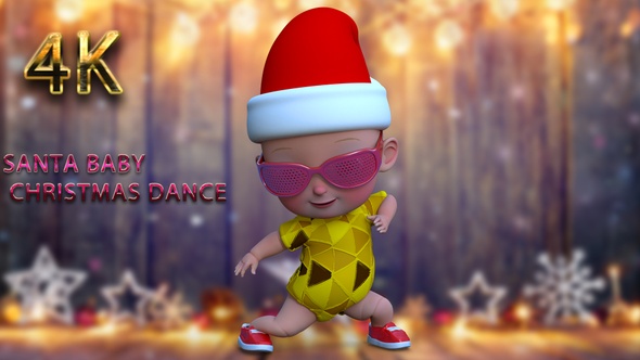 Santa baby cristmas dance