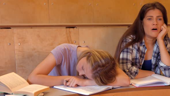 Student asleep with partner on the verge