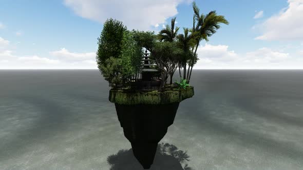 floating land concept with Balinese nuance