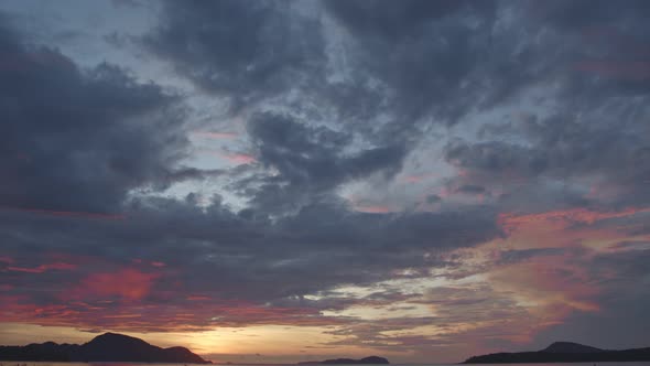 Amazing Light Of Nature Cloudscape Sky Above The Ocean.