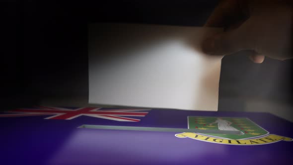 Digital Composite Hand Voting To National Flag OF Virgin Islands UK 