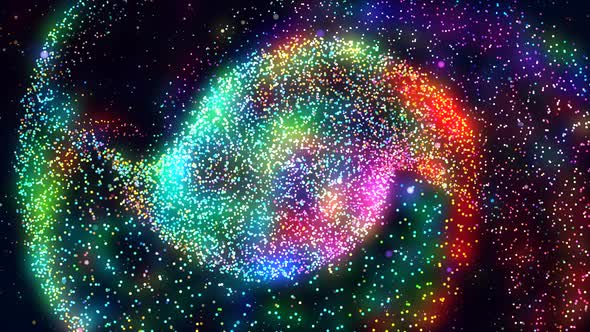 Abstract Colorful Glowing Particle Motion Background Motion Graphics Animated