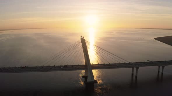 Saint-Petersburg Sunset Gate Bridge 