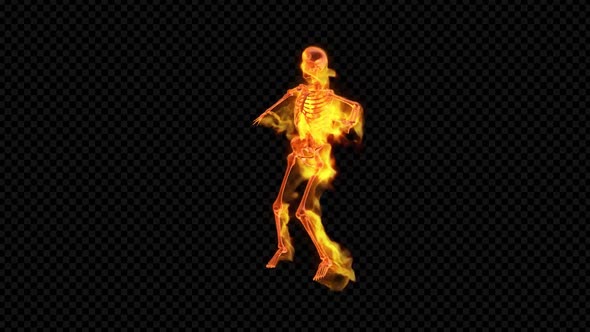 Fiery Skeleton Pop Dance