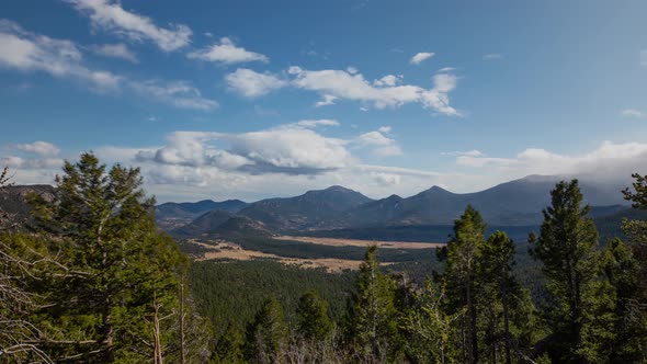 Time Lapse of clouds above the Rocky Mountains