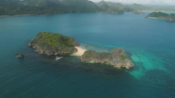 Seascape of Caramoan Islands Camarines Sur Philippines