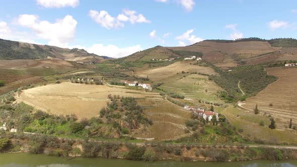 Farm on Mountain Vineyards. Douro Region, Portugal