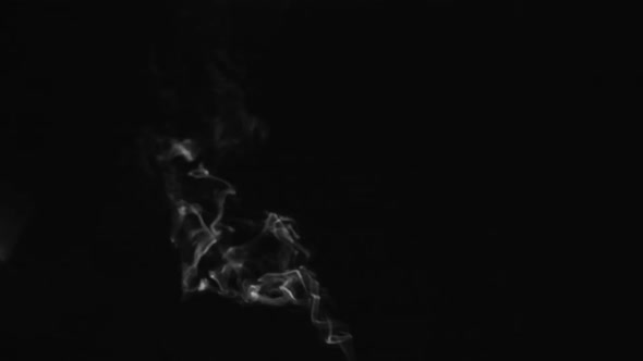 Background Smoke, Steam Swirling On A Black