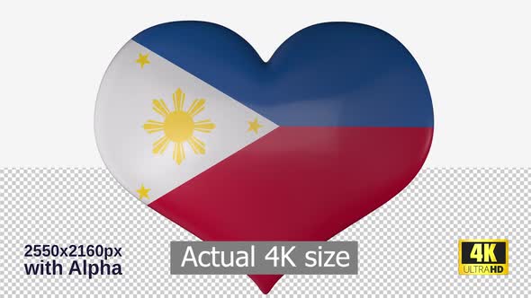 Philippines Flag Heart Spinning