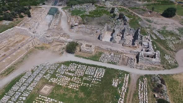 Historical Ruins at the Archaeological Excavation Site of Ancient Civilization City Before Christ