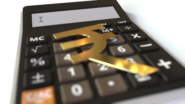 Rupee Money Symbol on the Keys and INVEST Text on Calculator alt