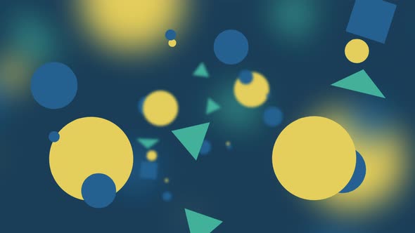 Abstract shape motion Graphics Blue and yellow color