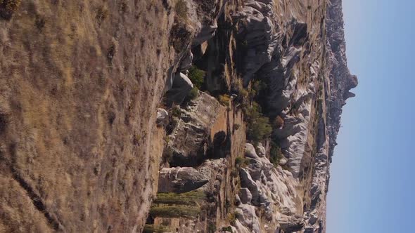 Vertical Video Cappadocia Landscape Aerial View