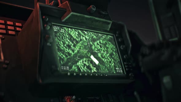 Military Rocket Weapon System Aims At Terrorists In Truck On Battlefield alt