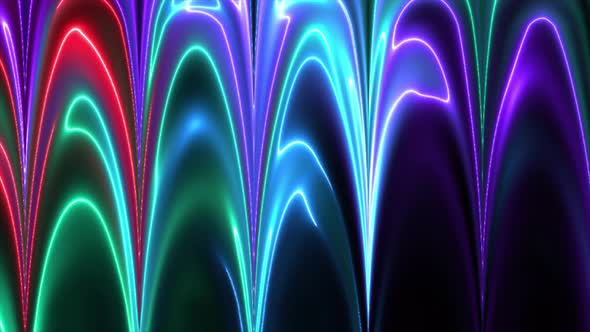 Abstract Wavy Multicolor Neon Twisted Background 4K