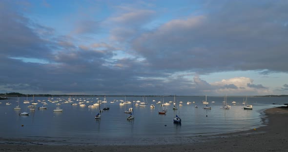 Beach of Kervoyal, Damgan, Morbihan department, Brittany France