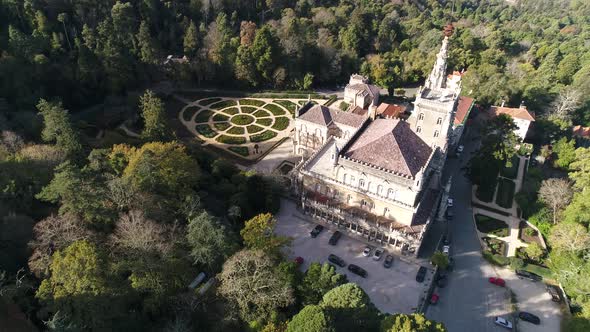 Aerial of Park and Palace of Bussaco Portugal