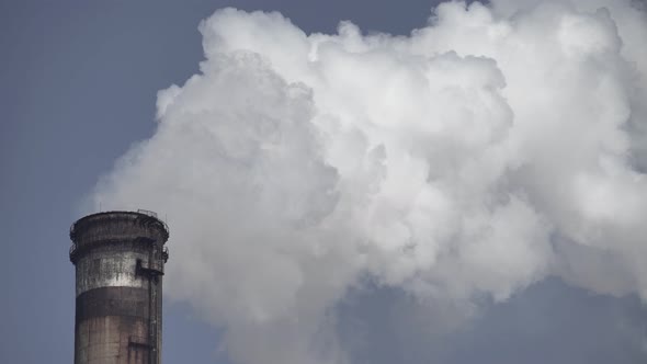 Smoke Comes From the Chimney. Air Pollution. Ecology. Kyiv. Ukraine