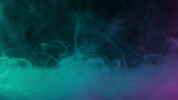 Slow Motion Shot of Modern Neon Smoke Abstract Background