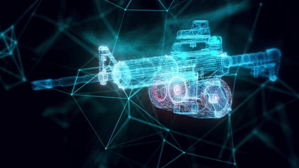 World War 2 Cannon Hologram Close Up Hd