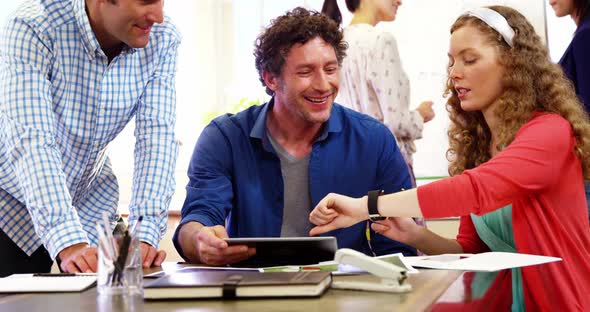 Group of business executives in a meeting