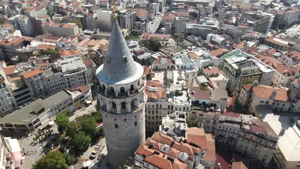 Aerial View Galata Tower