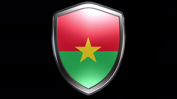Burkina Faso Emblem Transition with Alpha Channel - 4K Resolution