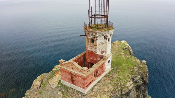 An Old Ruined Lighthouse on Askold Island in the East Sea