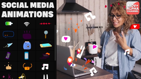 Social Media Stickers | Motion Graphics alt