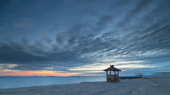 Beautiful Empty Beach At Sunset