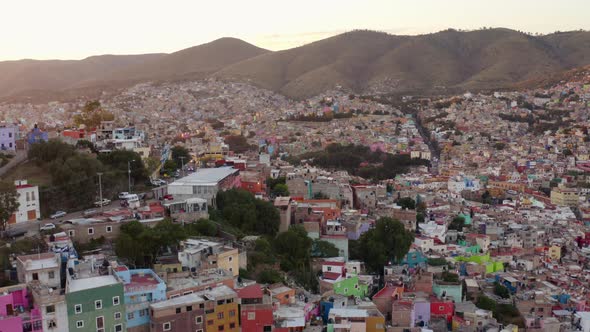 AERIAL: Guanajuato City, Mexico (Descending)