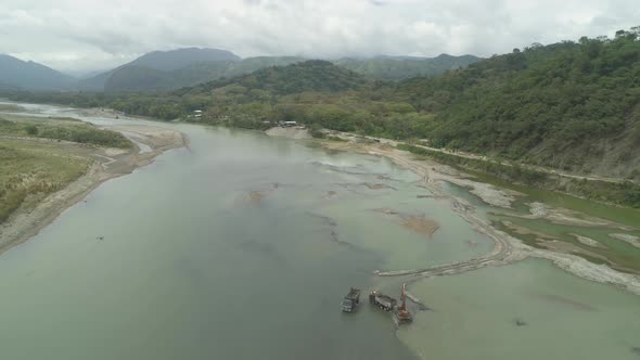 Cleaning Deepening By Dredger River