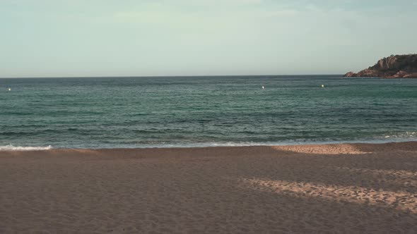 View of San Pol Beach in Costa Brava Spain
