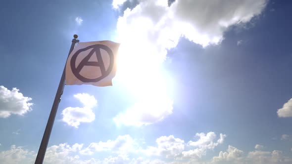 Anarchy Flag on a Flagpole V4