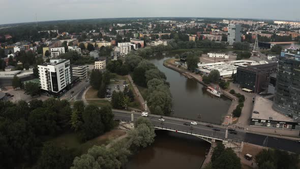 Cityscape of Tartu Town in Estonia