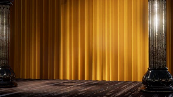 Stage Curtain with Light and Shadow alt
