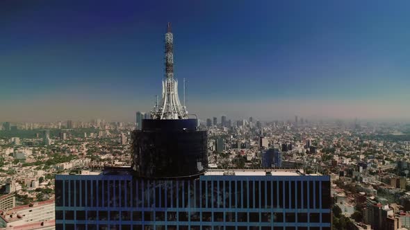 AEREAL SHOT OF of the world trade centre building in mexico city 4K