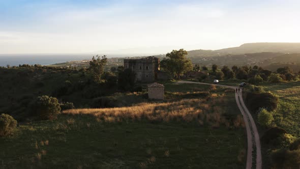 Defensive Vintage Castle of San Fili Near Caulonia City in Calabria Region