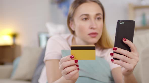 Woman Making Online Payment with Smartphone