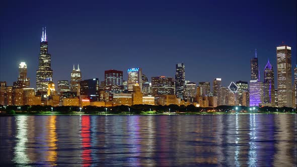 Awesome Time Lapse Shot of Chicago Skyline