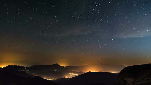 Stars in Starry Sky Day to Night