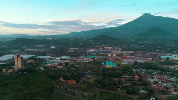 aerial view of the farms in Arusha town