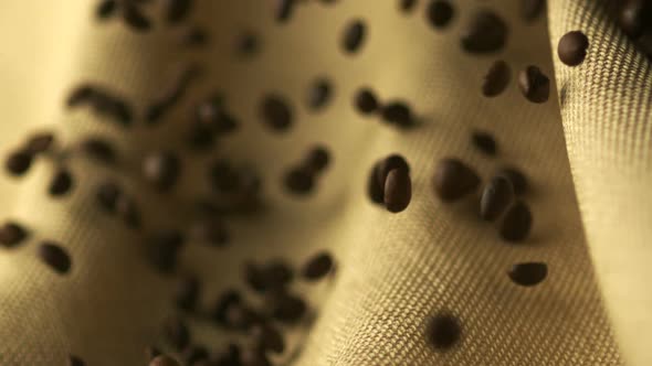 Dropping coffee bean, Slow Motion