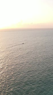 Vertical Video of the Ocean Near the Coast of Zanzibar Tanzania