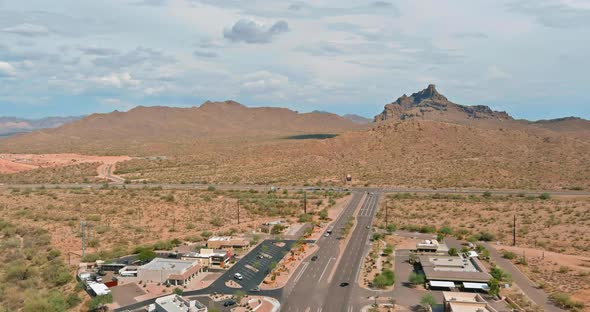 Overlooking View of a Small Town a Fountain Hills in the N Beeline Hwy US 87 Interchanges Highways